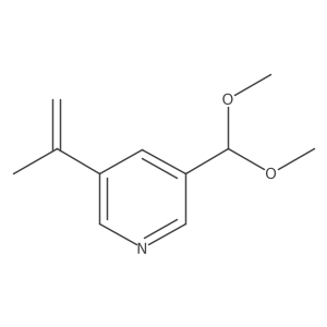 3-(Dimethoxymethyl)-5-(prop-1-en-2-yl)pyridine Structure