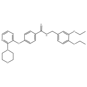 N-(3,4-diethoxybenzyl)-4-{[3-(morpholin-4-yl)pyrazin-2-yl]oxy}benzamide Structure