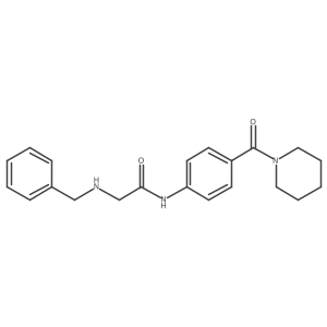 2-[(Phenylmethyl)amino]-N-[4-(1-piperidinylcarbonyl)phenyl]acetamide结构式