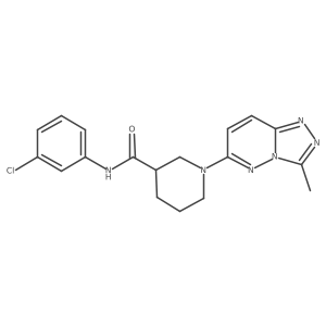 N-(3-chlorophenyl)-1-(3-methyl[1,2,4]triazolo[4,3-b]pyridazin-6-yl)piperidine-3-carboxamide结构式