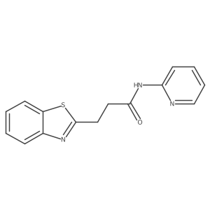 O=C(CCc1nc2ccccc2s1)Nc1ccccn1结构式