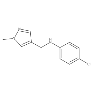 4-Chloro-N-[(1-methyl-1H-pyrazol-4-yl)methyl]aniline结构式
