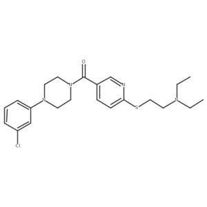 {2-[(5-{[4-(3-Chlorophenyl)piperazin-1-yl]carbonyl}pyridin-2-yl)thio]ethyl}diethylamine结构式