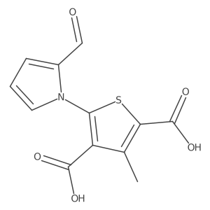 5-(2-Formyl-1H-pyrrol-1-yl)-3-methylthiophene-2,4-dicarboxylic acid Structure