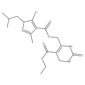 Ethyl 4-[[[[5-chloro-3-methyl-1-(2-methylpropyl)-1H-pyrazol-4-yl]carbonyl]oxy]methyl]-1,2,3,6-tetrahydro-2-oxo-5-pyrimidinecarboxylate结构式