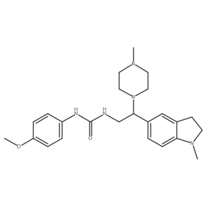 1-(4-Methoxyphenyl)-3-(2-(1-methylindolin-5-yl)-2-(4-methylpiperazin-1-yl)ethyl)urea Structure