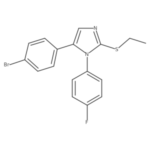 5-(4-bromophenyl)-2-(ethylthio)-1-(4-fluorophenyl)-1H-imidazole结构式