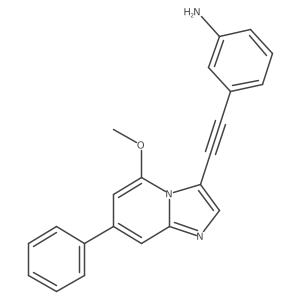3-((5-Methoxy-7-phenylimidazo[1,2-a]pyridin-3-yl)ethynyl)aniline结构式