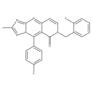 9-(4-Fluorophenyl)-7-[(2-fluorophenyl)methyl]-2-methylpyrido[4,3-d][1,2,4]triazolo[1,5-a]pyrimidin-8(7H)-one Structure