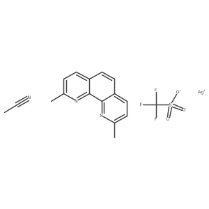 (Acetonitrile)(2,9-dimethyl-1,10-phenanthroline)silver trifluoromethanesulfonate Structure