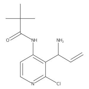 N-[3-[(1R)-1-Amino-2-propen-1-yl]-2-chloro-4-pyridinyl]-2,2-dimethylpropanamide结构式