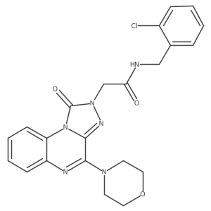 N-(2-chlorobenzyl)-2-(4-morpholino-1-oxo-[1,2,4]triazolo[4,3-a]quinoxalin-2(1H)-yl)acetamide结构式