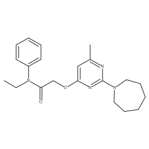 2-{[2-(azepan-1-yl)-6-methylpyrimidin-4-yl]oxy}-N-ethyl-N-phenylacetamide结构式