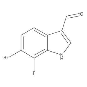 6-Bromo-7-fluoro-1h-indole-3-carbaldehyde结构式