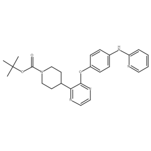 Tert-butyl 4-(3-(4-(pyridin-2-ylamino)phenoxy)pyrazin-2-yl)piperidine-1-carboxylate结构式