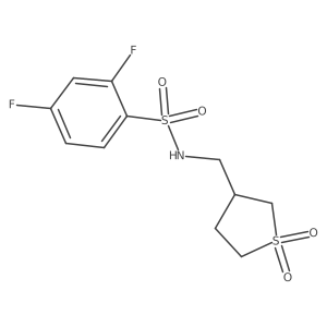 N-((1,1-dioxidotetrahydrothiophen-3-yl)methyl)-2,4-difluorobenzenesulfonamide Structure