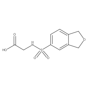 2-(1,3-Dihydro-2-benzofuran-5-sulfonamido)acetic acid结构式