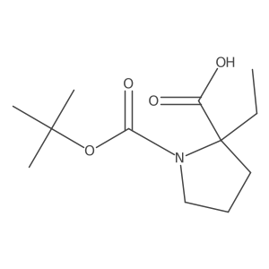 1-[(Tert-butoxy)carbonyl]-2-ethylpyrrolidine-2-carboxylic acid Structure