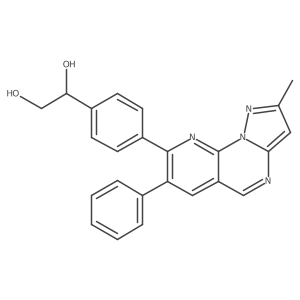 1-[4-(2-Methyl-7-phenylpyrazolo[1,5-a]pyrido[3,2-e]pyrimidin-8-yl)phenyl]-1,2-ethanediol结构式