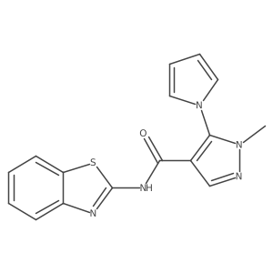 N-[(2E)-1,3-benzothiazol-2(3H)-ylidene]-1-methyl-5-(1H-pyrrol-1-yl)-1H-pyrazole-4-carboxamide Structure
