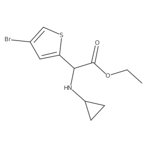 Ethyl 2-(4-bromothiophen-2-yl)-2-(cyclopropylamino)acetate Structure
