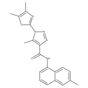 1-(4,5-dimethylthiazol-2-yl)-5-methyl-N-(2-methylquinolin-5-yl)-1H-1,2,3-triazole-4-carboxamide结构式