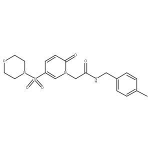 N-[(4-methylphenyl)methyl]-2-[5-(morpholine-4-sulfonyl)-2-oxo-1,2-dihydropyridin-1-yl]acetamide结构式