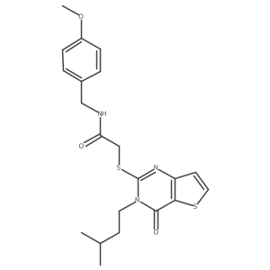 N-(4-methoxybenzyl)-2-{[3-(3-methylbutyl)-4-oxo-3,4-dihydrothieno[3,2-d]pyrimidin-2-yl]sulfanyl}acetamide Structure