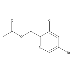 2-Pyridinemethanol, 5-bromo-3-chloro-, 2-acetate结构式