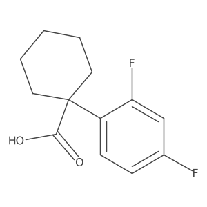 1-(2,4-Difluorophenyl)cyclohexane-1-carboxylic acid结构式