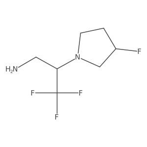 3,3,3-Trifluoro-2-(3-fluoropyrrolidin-1-yl)propan-1-amine Structure