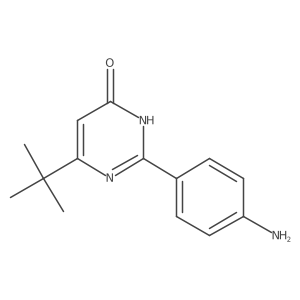 2-(4-Aminophenyl)-6-tert-butyl-3,4-dihydropyrimidin-4-one Structure