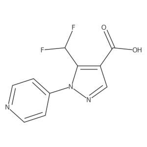 5-(difluoromethyl)-1-(pyridin-4-yl)-1H-pyrazole-4-carboxylic acid Structure