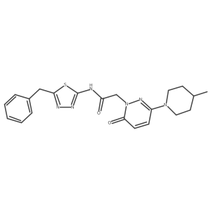 N-[(2E)-5-benzyl-1,3,4-thiadiazol-2(3H)-ylidene]-2-[3-(4-methylpiperidin-1-yl)-6-oxopyridazin-1(6H)-yl]acetamide Structure