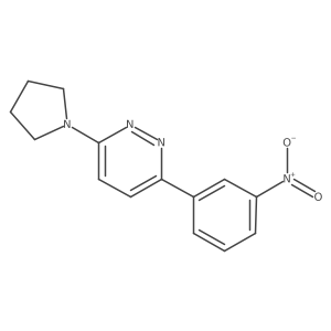 3-(3-Nitrophenyl)-6-(pyrrolidin-1-yl)pyridazine Structure