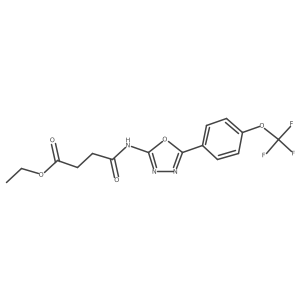 Ethyl 4-oxo-4-((5-(4-(trifluoromethoxy)phenyl)-1,3,4-oxadiazol-2-yl)amino)butanoate Structure