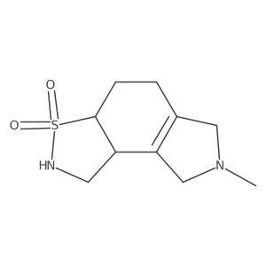 2H-Pyrrolo[3,4-e][1,2]benzisothiazole, 1,3a,4,5,6,7,8,8b-octahydro-7-methyl-, 3,3-dioxide, (3aR,8bR)-rel-结构式