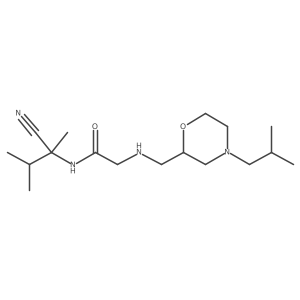 N-(1-cyano-1,2-dimethylpropyl)-2-({[4-(2-methylpropyl)morpholin-2-yl]methyl}amino)acetamide Structure