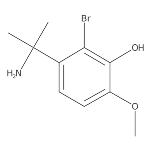 3-(2-Aminopropan-2-yl)-2-bromo-6-methoxyphenol结构式