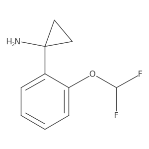 1-[2-(Difluoromethoxy)phenyl]cyclopropan-1-amine Structure