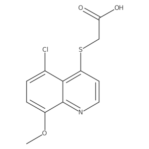 2-((5-Chloro-8-methoxyquinolin-4-yl)thio)acetic acid Structure