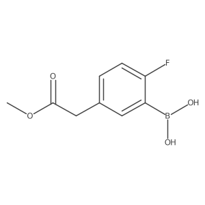 [2-Fluoro-5-(2-methoxy-2-oxoethyl)phenyl]boronic acid结构式