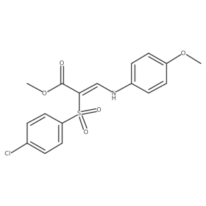 methyl (2Z)-2-[(4-chlorophenyl)sulfonyl]-3-[(4-methoxyphenyl)amino]acrylate Structure