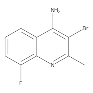4-Amino-3-bromo-8-fluoro-2-methylquinoline Structure