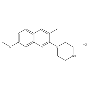 7-Methoxy-3-methyl-2-(piperazin-1-yl)quinoline hydrochloride Structure