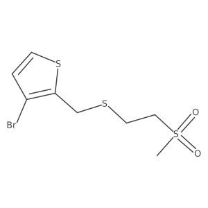 3-Bromo-2-(((2-(methylsulfonyl)ethyl)thio)methyl)thiophene结构式
