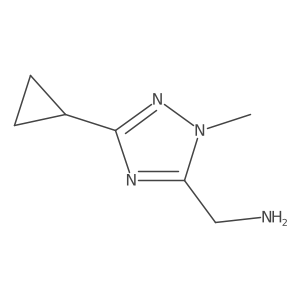 (3-Cyclopropyl-1-methyl-1H-1,2,4-triazol-5-YL)methanamine Structure
