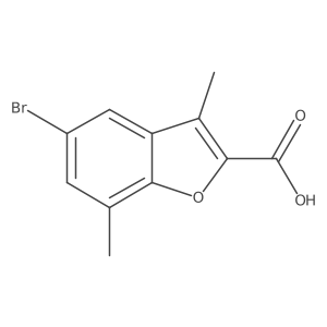 5-Bromo-3,7-dimethyl-1-benzofuran-2-carboxylic acid结构式