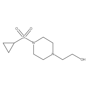 2-[4-(Cyclopropanesulfonyl)piperazin-1-yl]ethan-1-ol结构式