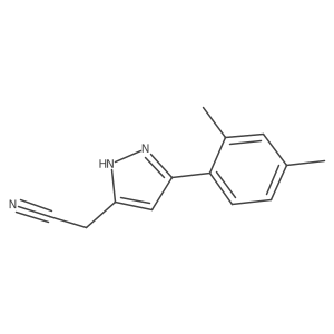 2-(5-(2,4-Dimethylphenyl)-1H-pyrazol-3-yl)acetonitrile Structure